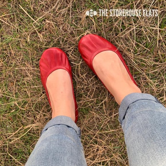 Storehouse Flats Oil Tanned Cherry Red - Picture 1 of 4